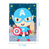 Icasy 10Pcs Superhero Mosaic Sticker Art Kits for Kids, Superhero Drawing Felt Mosaic Sticker Craft Activity, Superhero Themed DIY Sticky 3D Handmade Foam Art Puzzles, Birthday Gift for Toddlers