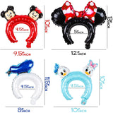 Icasy 50 Pcs Mickey Minnie Inflatable Headbands Cute Cartoon Balloon Hair Band Birthday Party Supplies Party Favors Party Hats for Kids &Adults