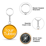 Laffact 2Pcs Your Tommy Your Tubbo Compass Keychains Set for Birthday Gift SMP TommyInnit Vintage Key Accessory with Metal Link Gold Zinc Alloy Pocket Compass Keyring Decor for Outdoor Hiking Tools