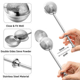 Icasy Dusting Wand for Sugar Flour and Spices, Easy One-handed Operation Handle Powdered Sugar Shaker Duster Stainless Steel Baking Tools and Accessories with Mini Whisk and 19Pcs Stencils Templates