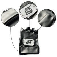 Icasy Naruto Leaf Village Adjustable Headband Naruto Kakashi Cosplay Gloves Toys Pendant Necklace Face Mask Naruto Shuriken Plastic Toy Kunai, Naruto Anime Themed Cosplay Accessories Gifts for Kids